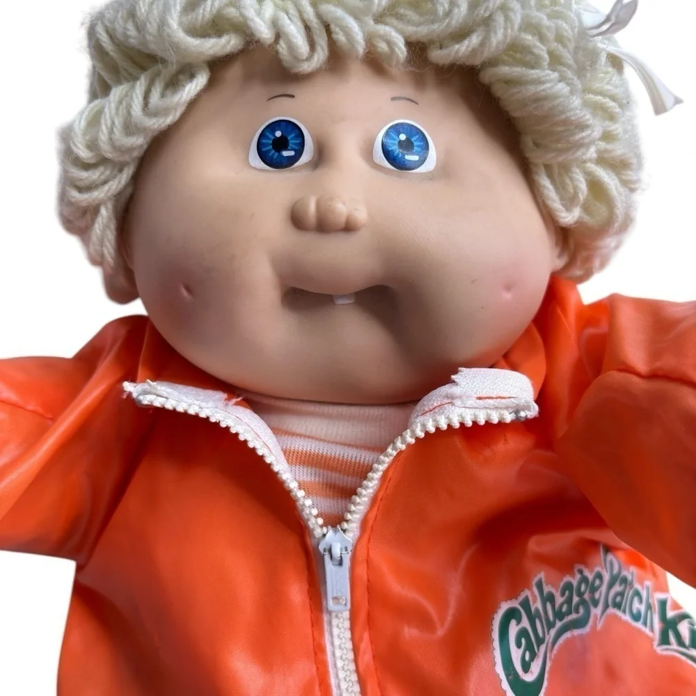 VTG Cabbage Patch Doll 1980's Blonde Hair Blue Eyes Xavier Roberts #25 Coleco Co